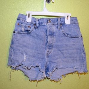 Levi's High Waisted 501 Denim Shorts- Size 29